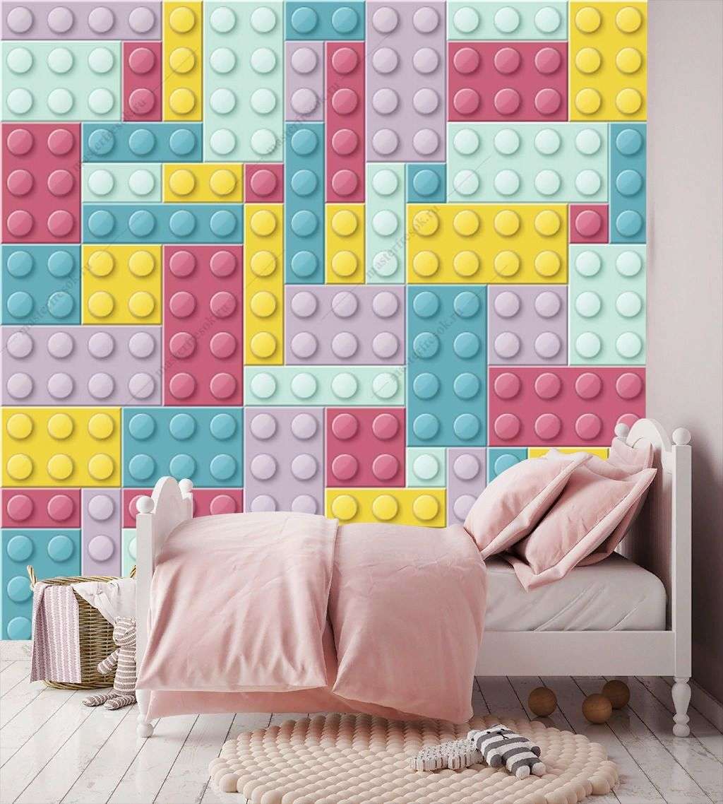 Фотообои в интерьере фон лего  12-1350 фото