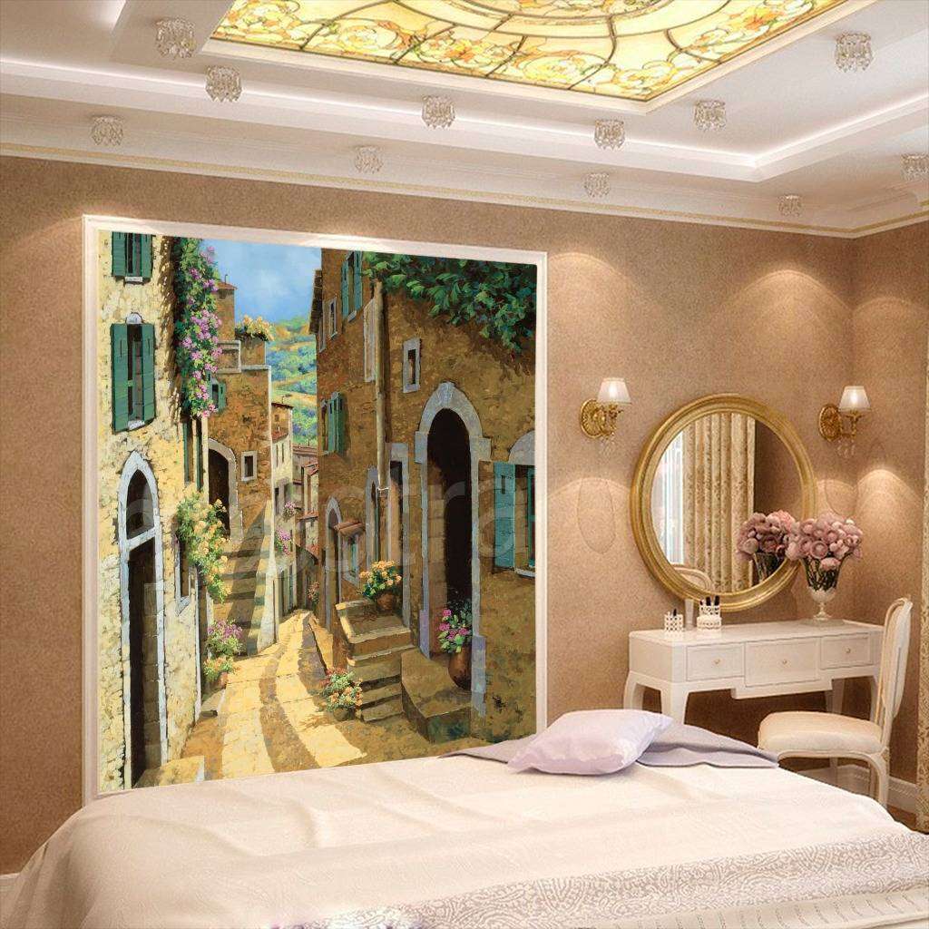 Фотообои Узкая улочка, уходящая вдаль  8-033