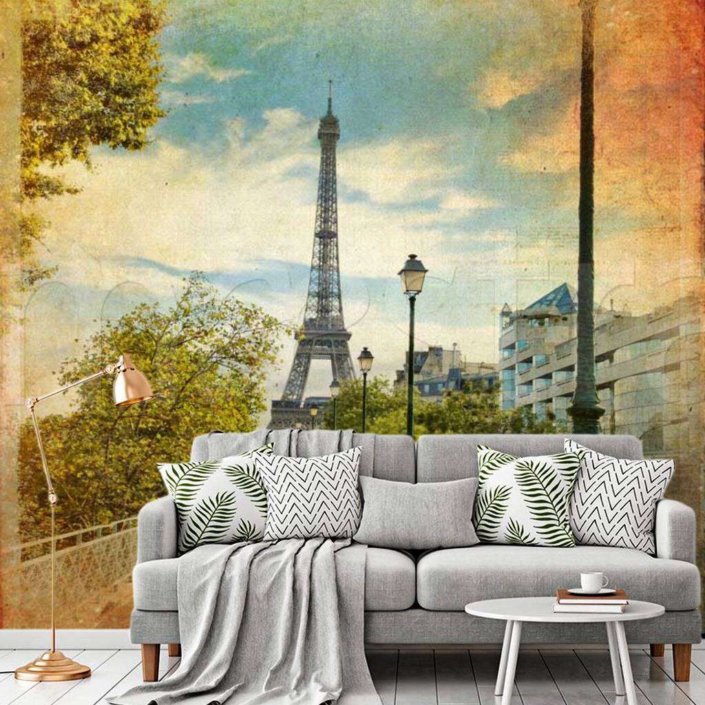 Фотообои Улочка Парижа состаренная  9-783