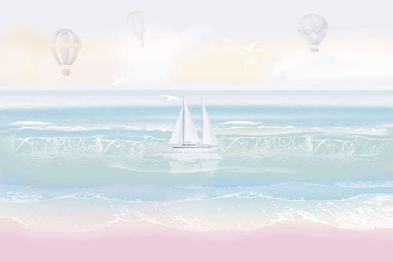 Фотообои в интерьере пейзаж морской размытый  13-571 фото