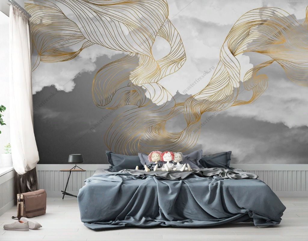 Фотообои Линии на фоне дымки  9-1805