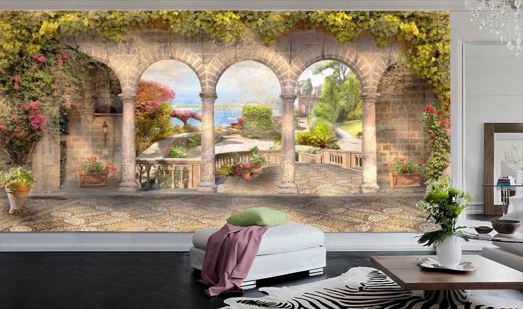 Фотообои Арка терраса с видом на море  7-010