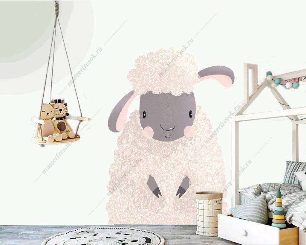 Фотообои в интерьере барашек  12-876 фото