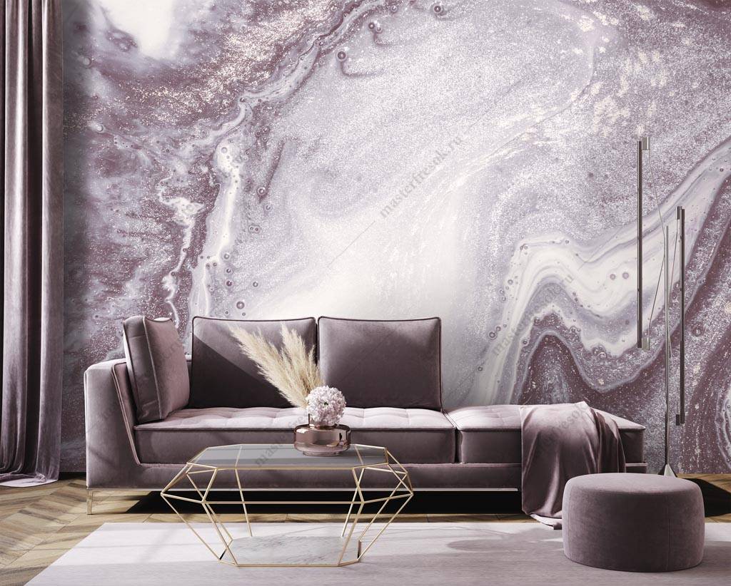 Фотообои Розовый флюид с блеском  9-1292