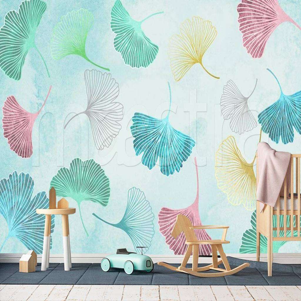 Фотообои в интерьере абстракция лепестки  15-491 фото