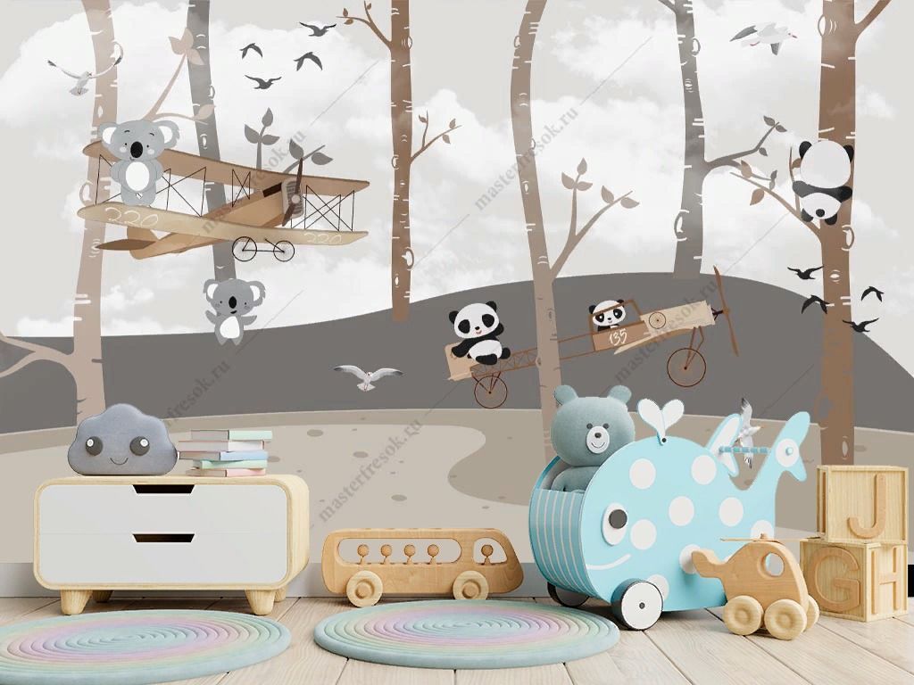 Фотообои Панды на дереве  14-603