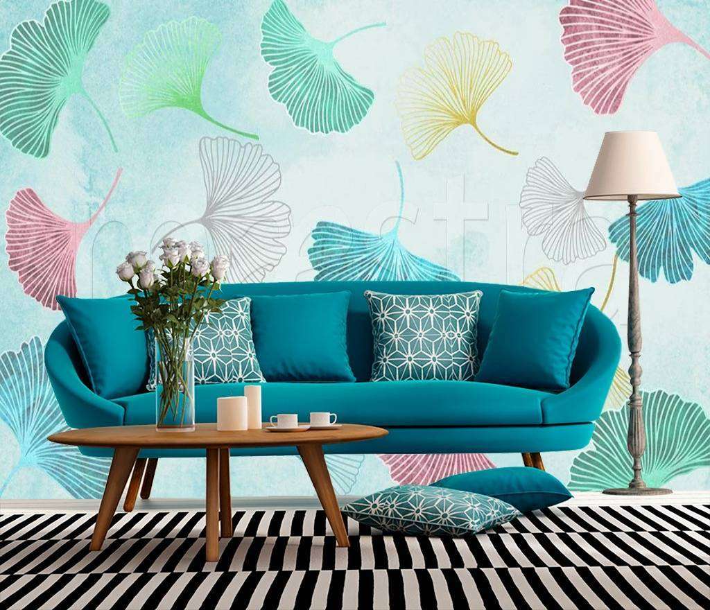 Фотообои в интерьере абстракция лепестки  15-491 фото