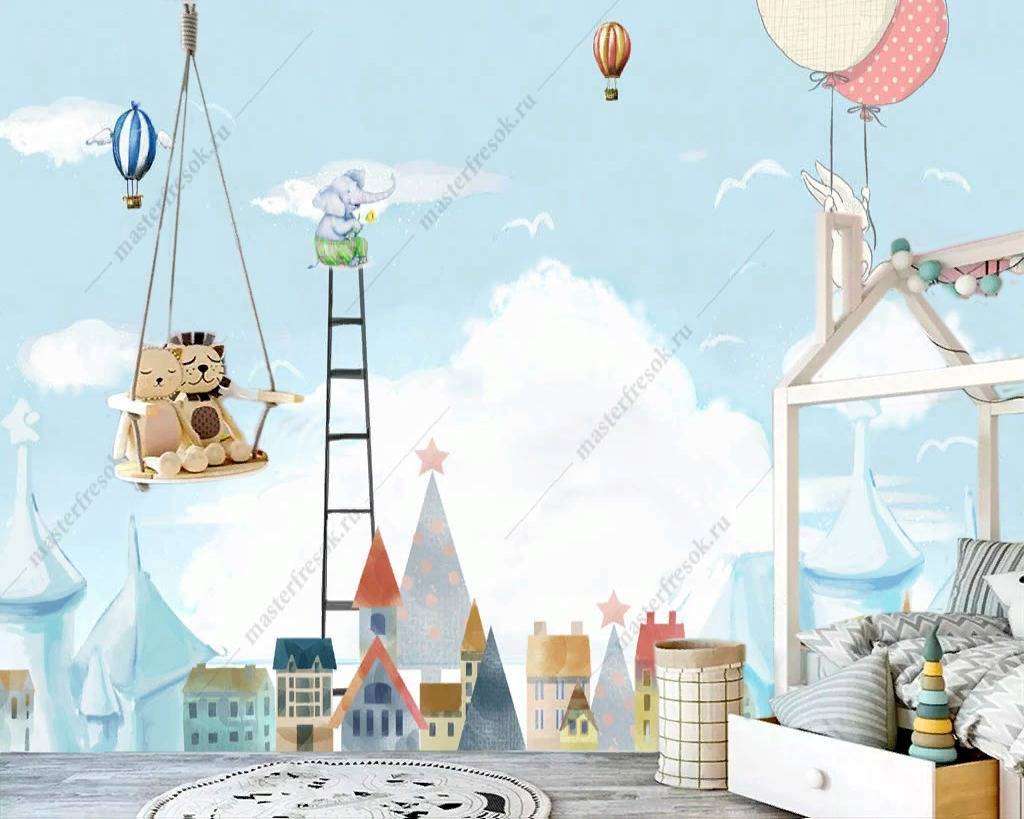 Фотообои в интерьере город волшебный  12-818 фото