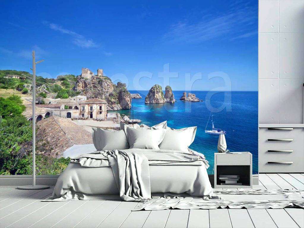 Фотообои в интерьере морская бухта  4-349 фото