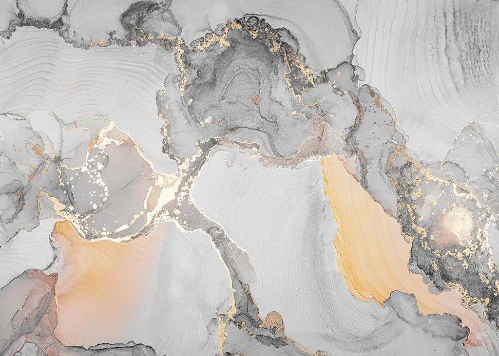 Фотообои в интерьере светло-серый флюид арт  9-1616 фото