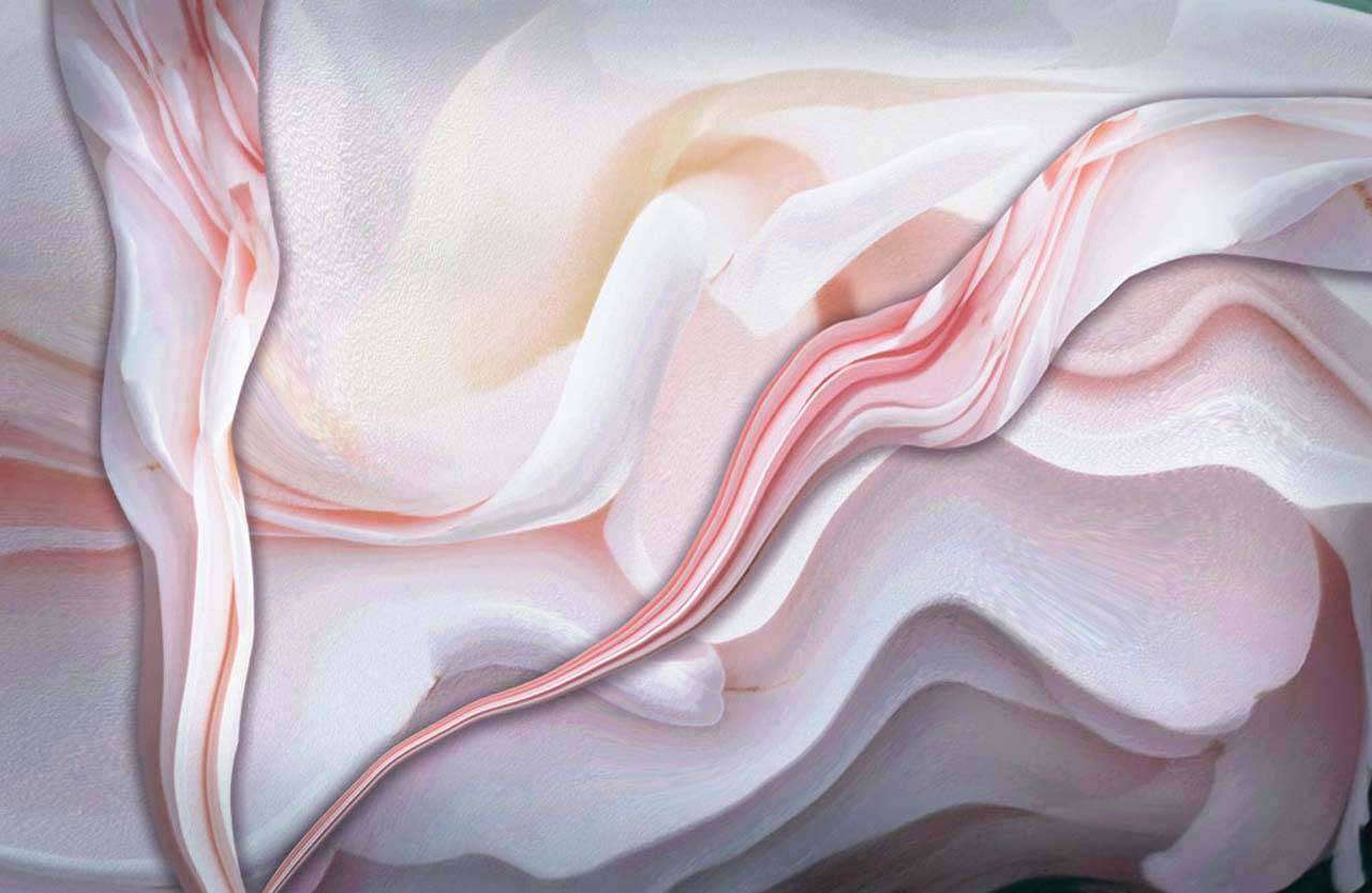 Фотообои в интерьере розовая абстракция  13-092 фото