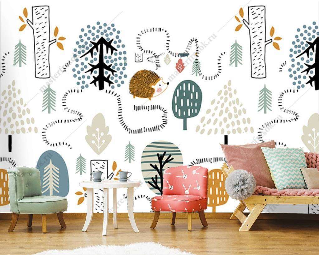 Фотообои Бесшовные обои на стену:  Тропинка в лесу. Артикул: 12-670  