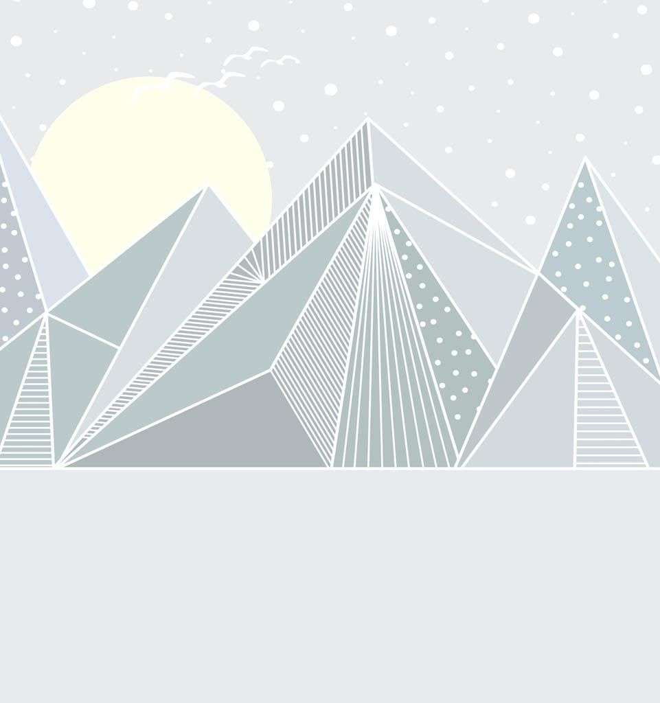 Фотообои в интерьере геометрические горы для детской  14-270 фото