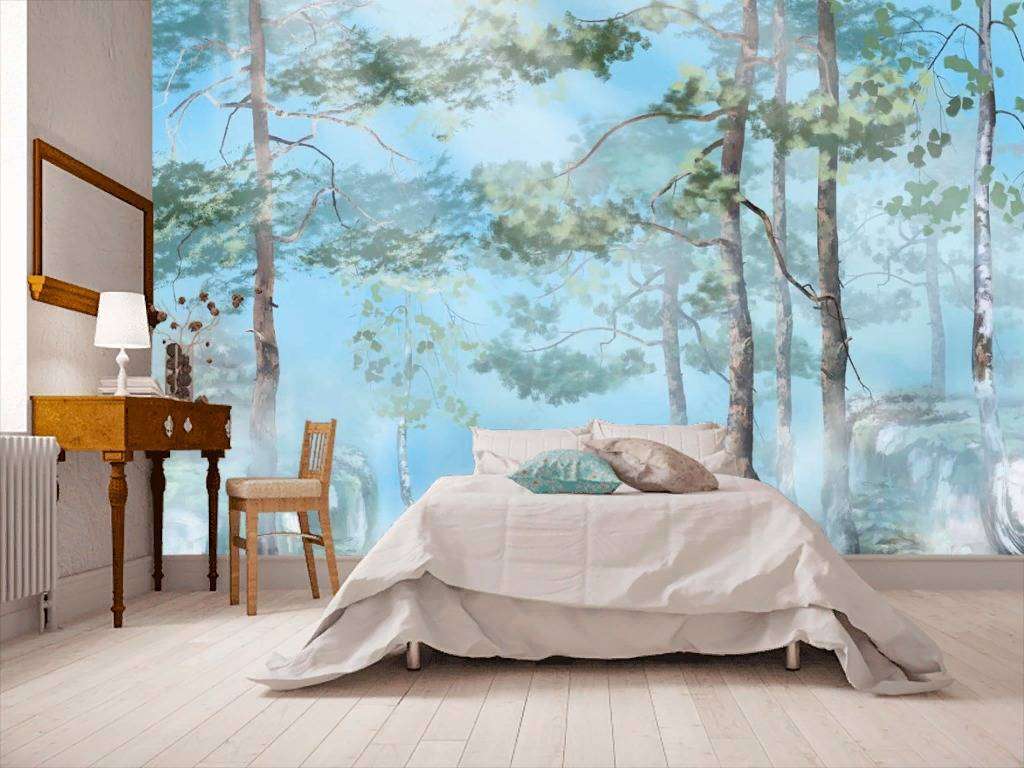 Фотообои в интерьере пейзаж суйбокуга  13-287 фото