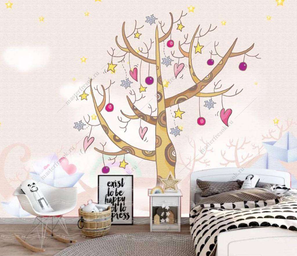 Фотообои в интерьере волшебное дерево  16-012 фото