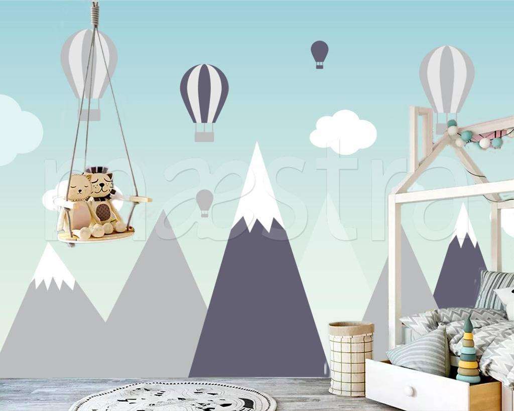 Фотообои в интерьере горы и шары  12-439 фото