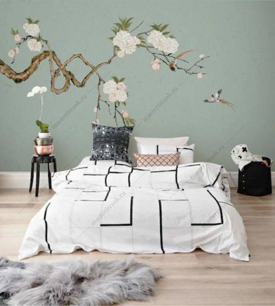 Фотообои Веточка цветущего миндаля  15-900