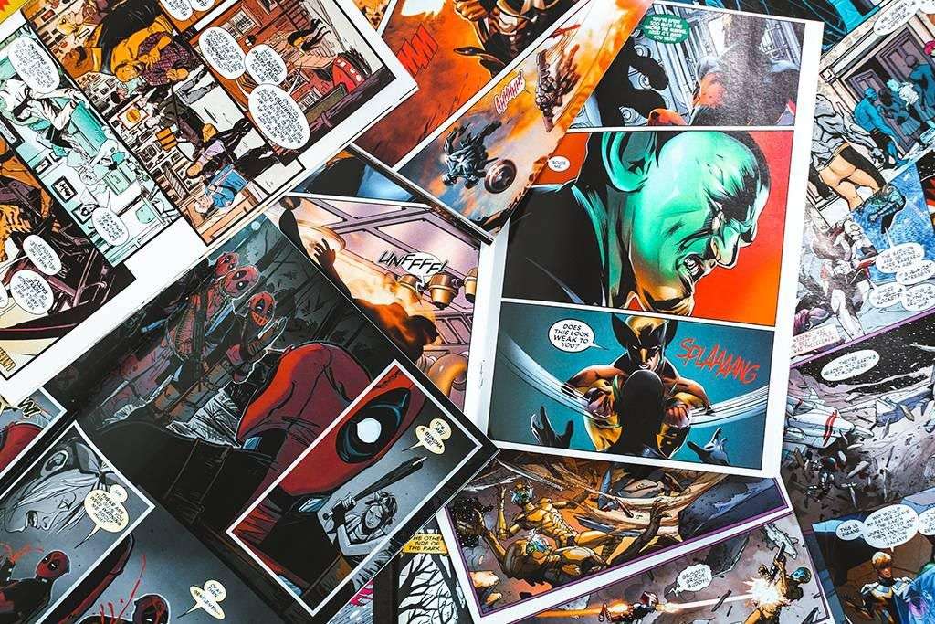 Фотообои в интерьере комиксы на стене  12-1572 фото