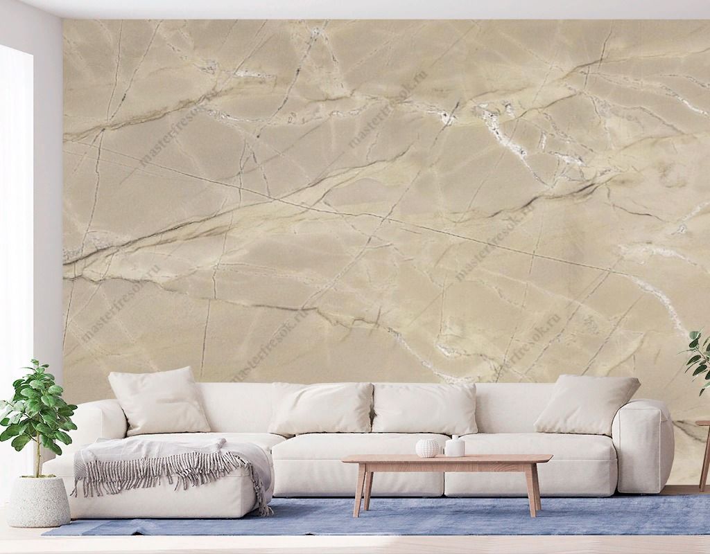 Фотообои Мрамор темный беж  9-1794