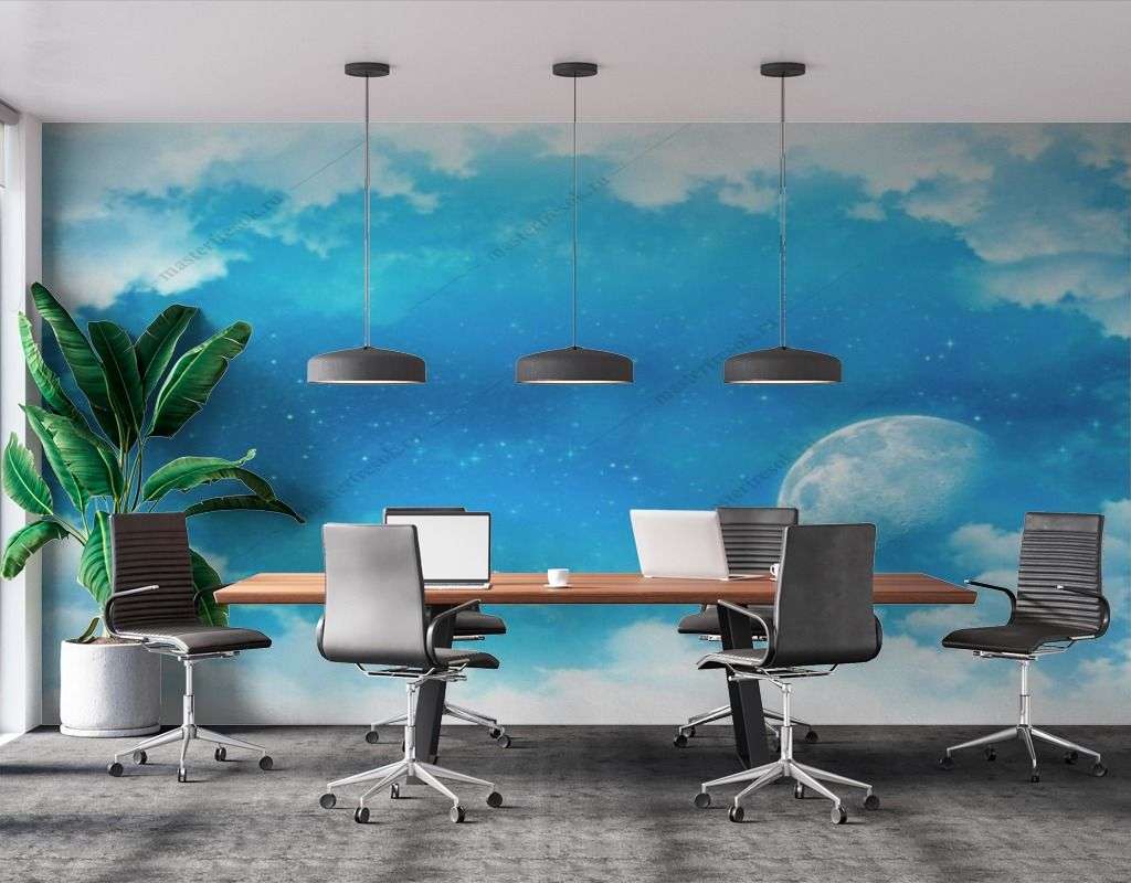Фотообои в интерьере небо 3д  14-386 фото