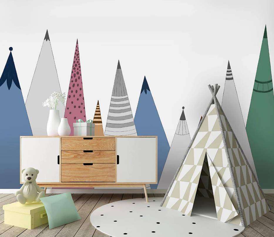 Фотообои Бесшовные обои на стену:  Разноцветные горы. Артикул: 15-210  