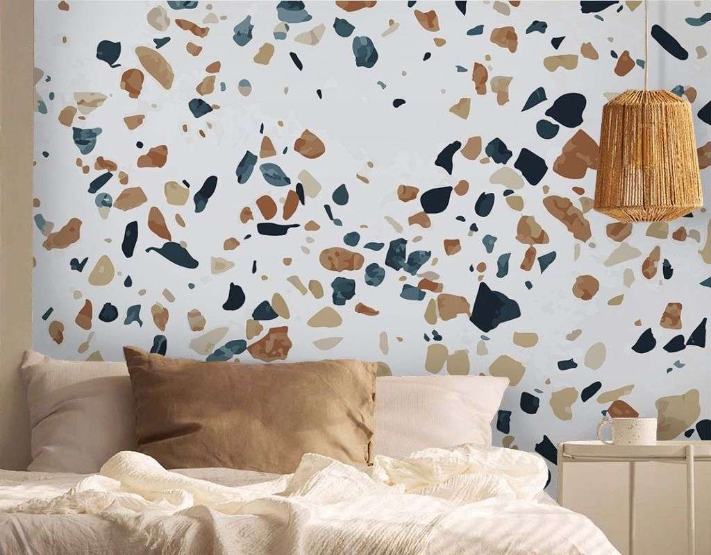 Фотообои в интерьере каменная плитка  9-1918 фото