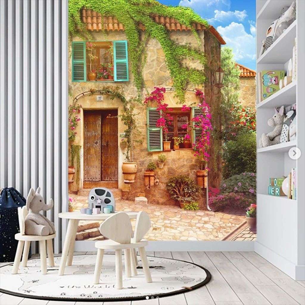 Фотообои в интерьере итальянская улочка    9-1889 фото