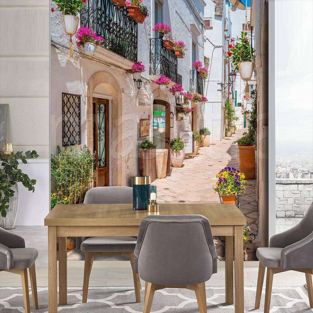 Фотообои в интерьере улочка итальянская  9-157 фото