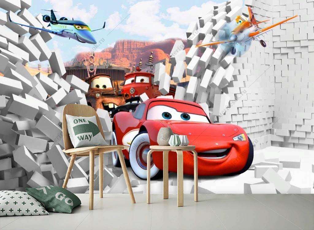 Фотообои в интерьере тачки маккуин  12-1155 фото