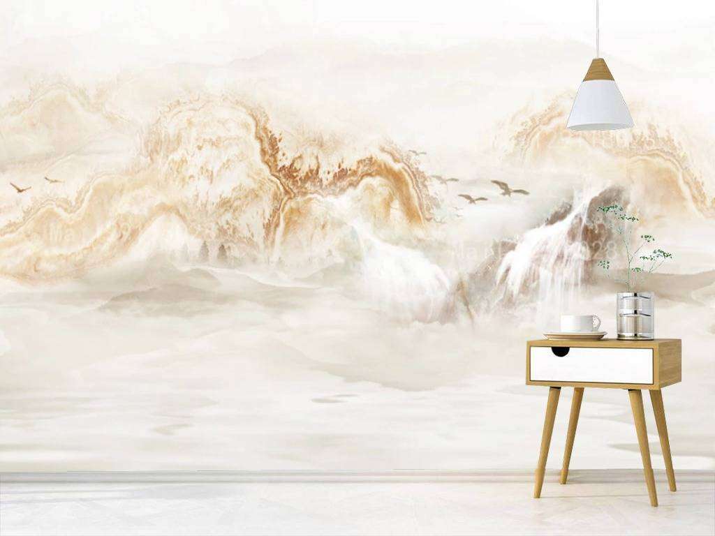 Фотообои в интерьере коричневые горы  15-677 фото