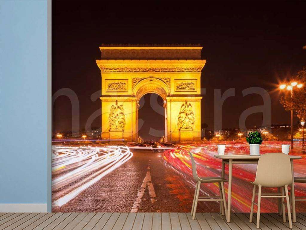 Фотообои Бесшовные обои на стену:  Триумфальная арка в Париже. Артикул: 9-737  