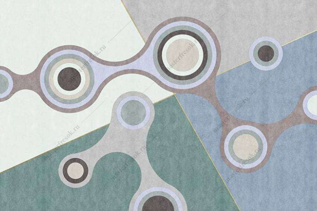 Фотообои в интерьере неразрывные круги  16-100 фото