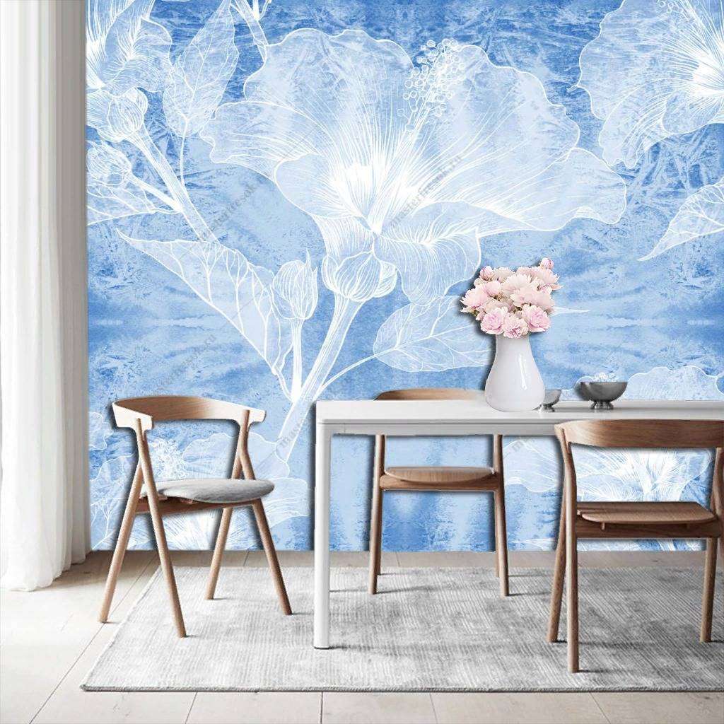 Фотообои в интерьере морозный узор  9-1174 фото