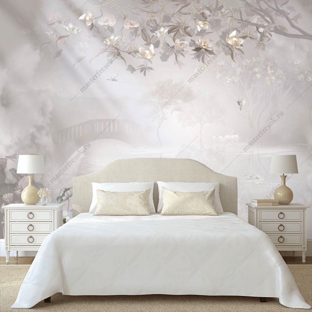 Фотообои Серый лес в дымке  13-612