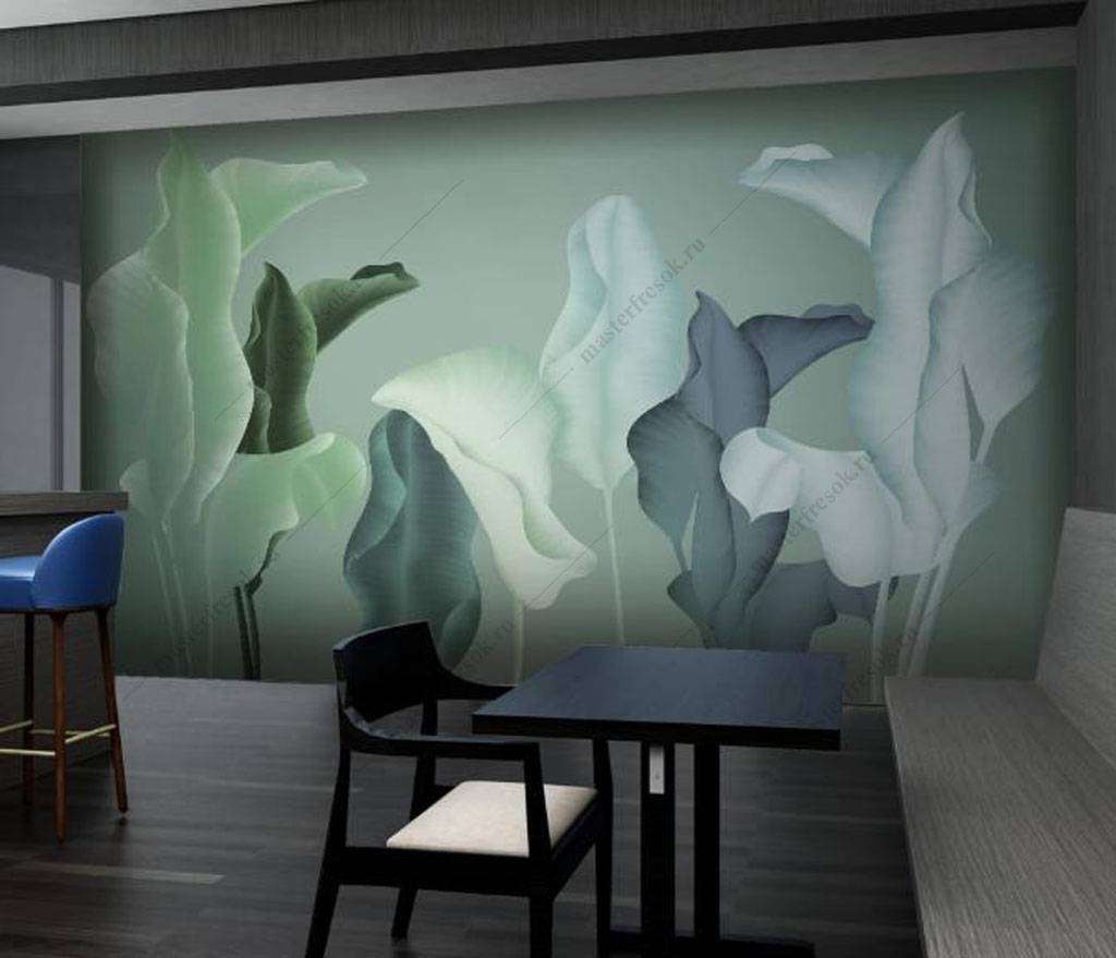 Фотообои в интерьере белые каллы  16-121 фото