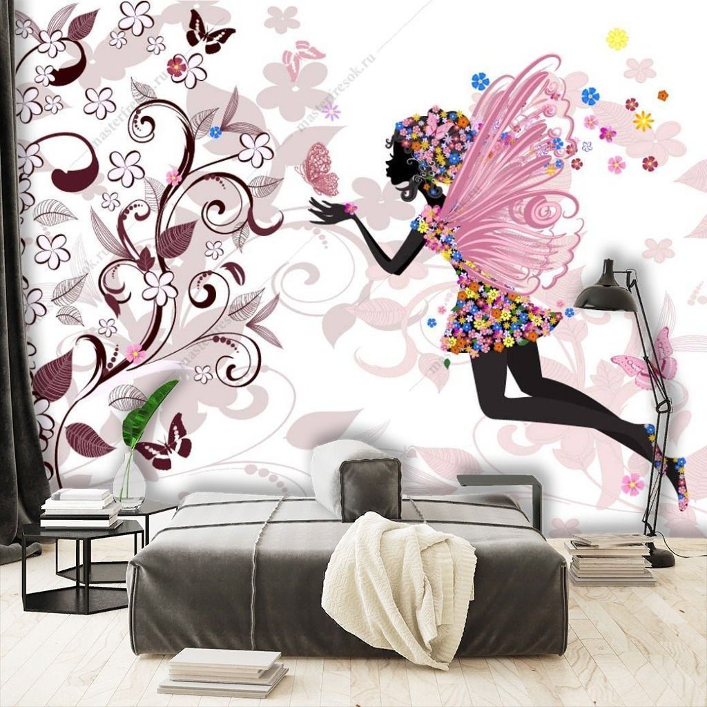 Фотообои Фея и цветы  12-1261