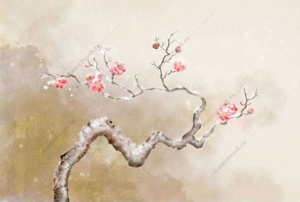 Фотообои в интерьере китайская живопись  15-893 фото