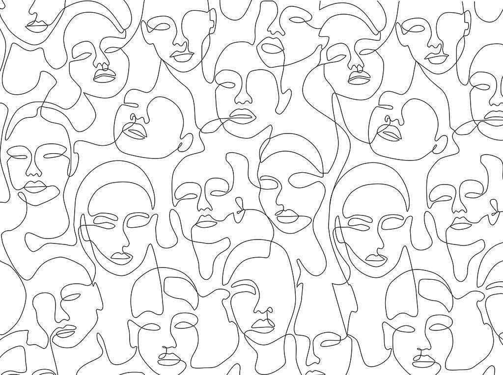 Фотообои в интерьере лица девушек  9-1676 фото