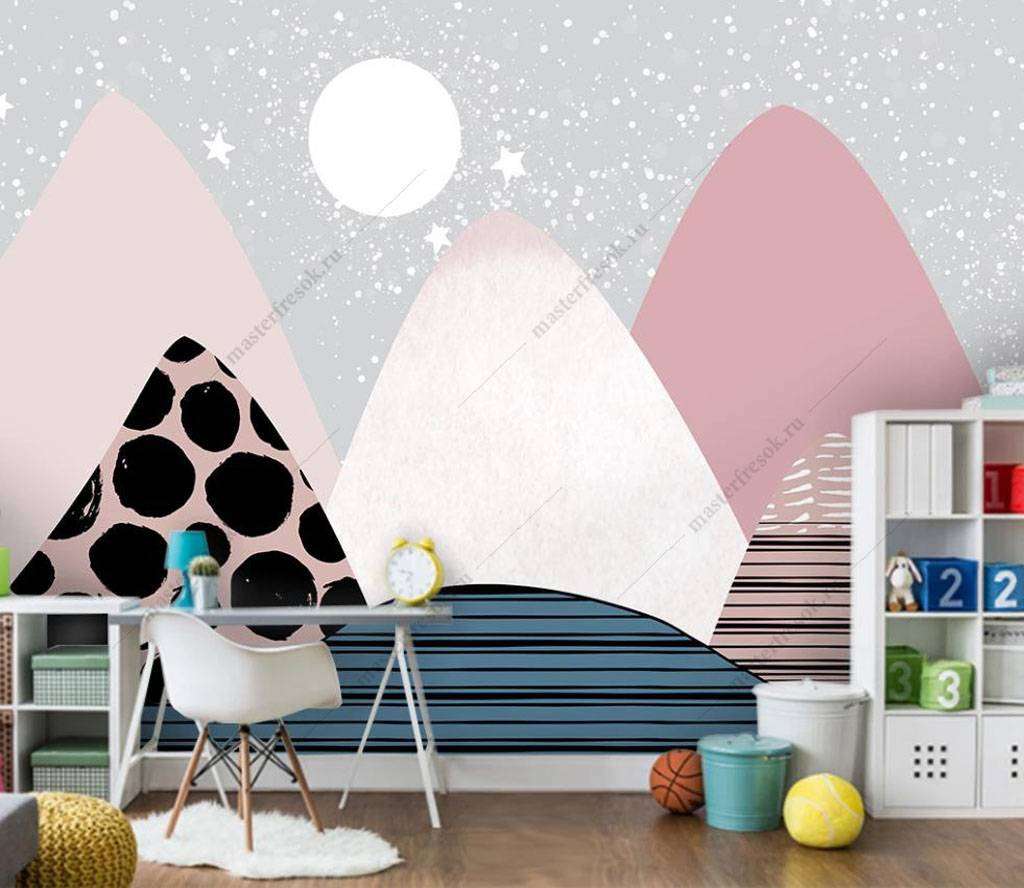 Фотообои в интерьере пятнистые горы  15-984 фото