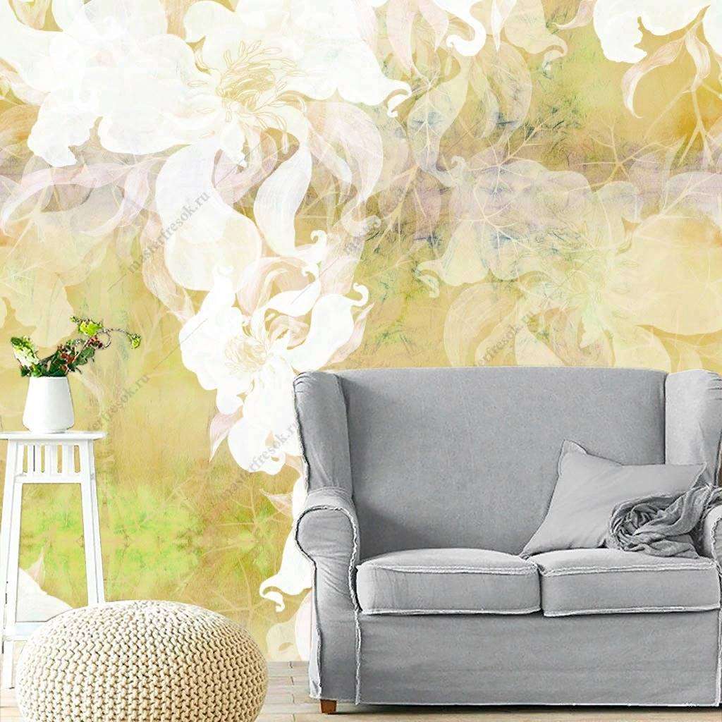 Фотообои в интерьере золотые розы  9-1177 фото