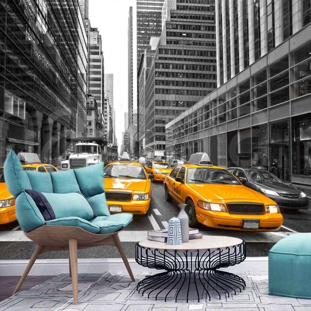 Фотообои Желтое такси на улицах Нью Йорка  9-815