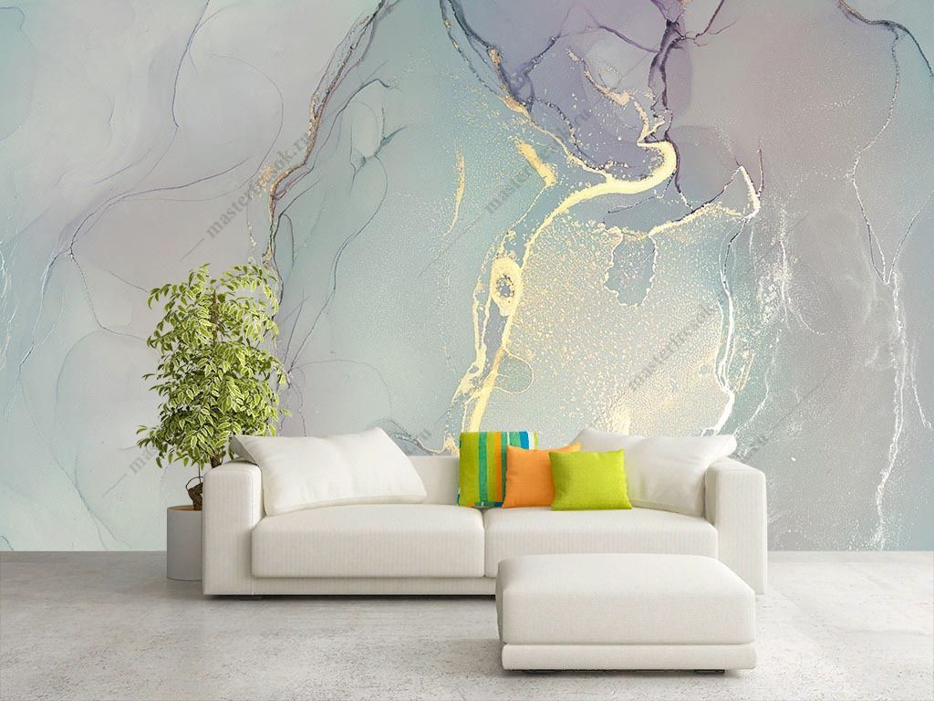 Фотообои Нежный флюид с золотом  9-1441