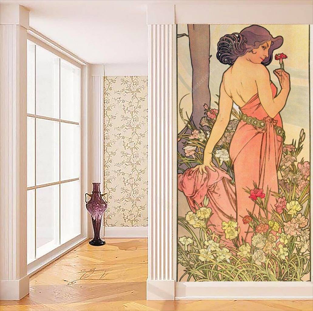 Фотообои Альфонс Мариа Муха – Гвоздика  8-195