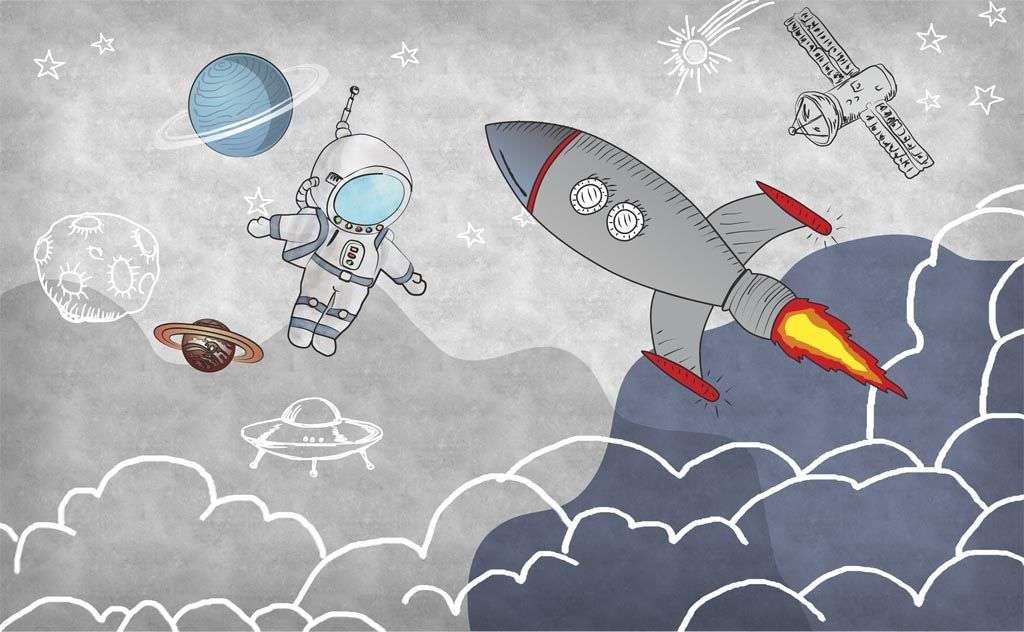 Фотообои в интерьере открытый космос  14-571 фото