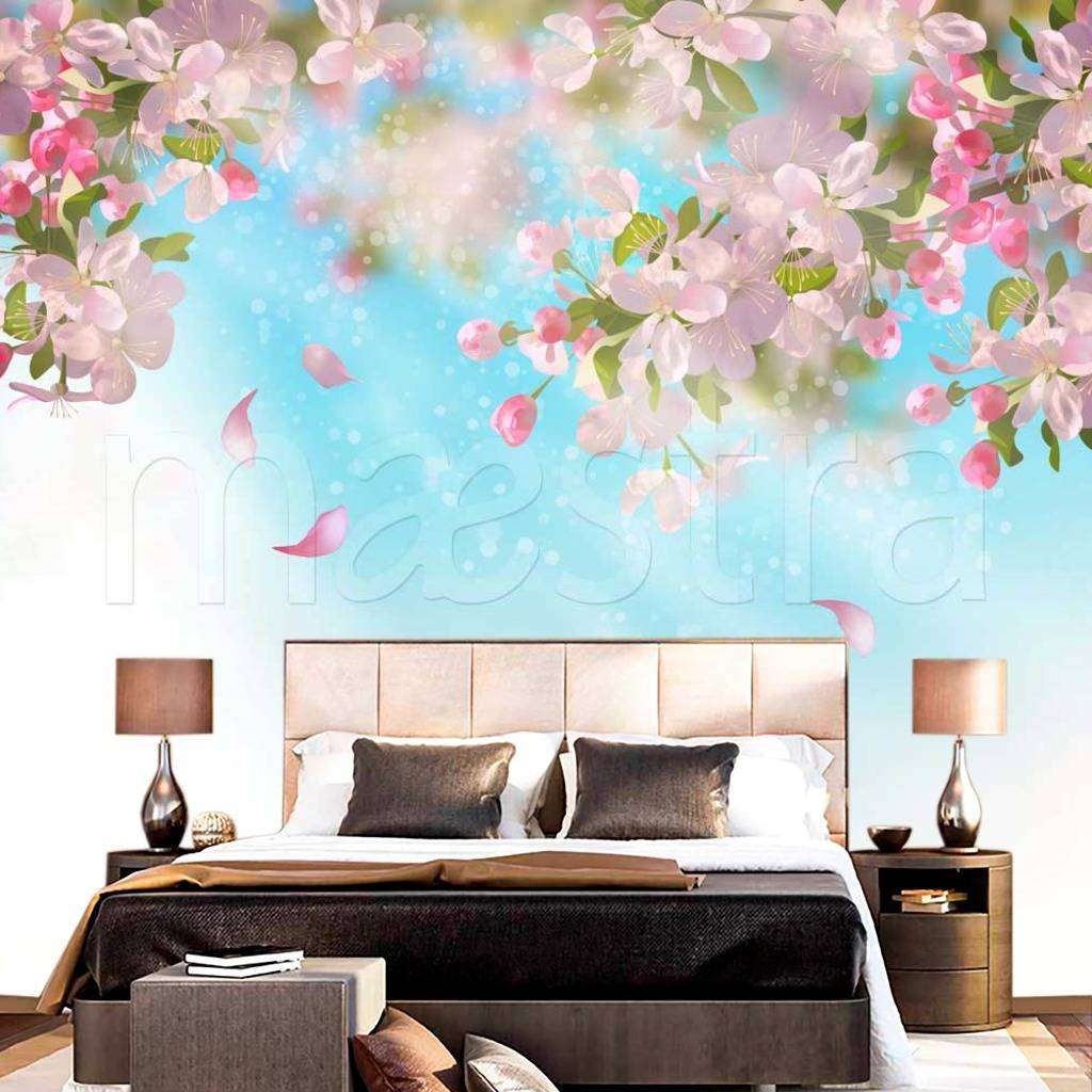 Фотообои Летящие лепестки сакуры  10-116