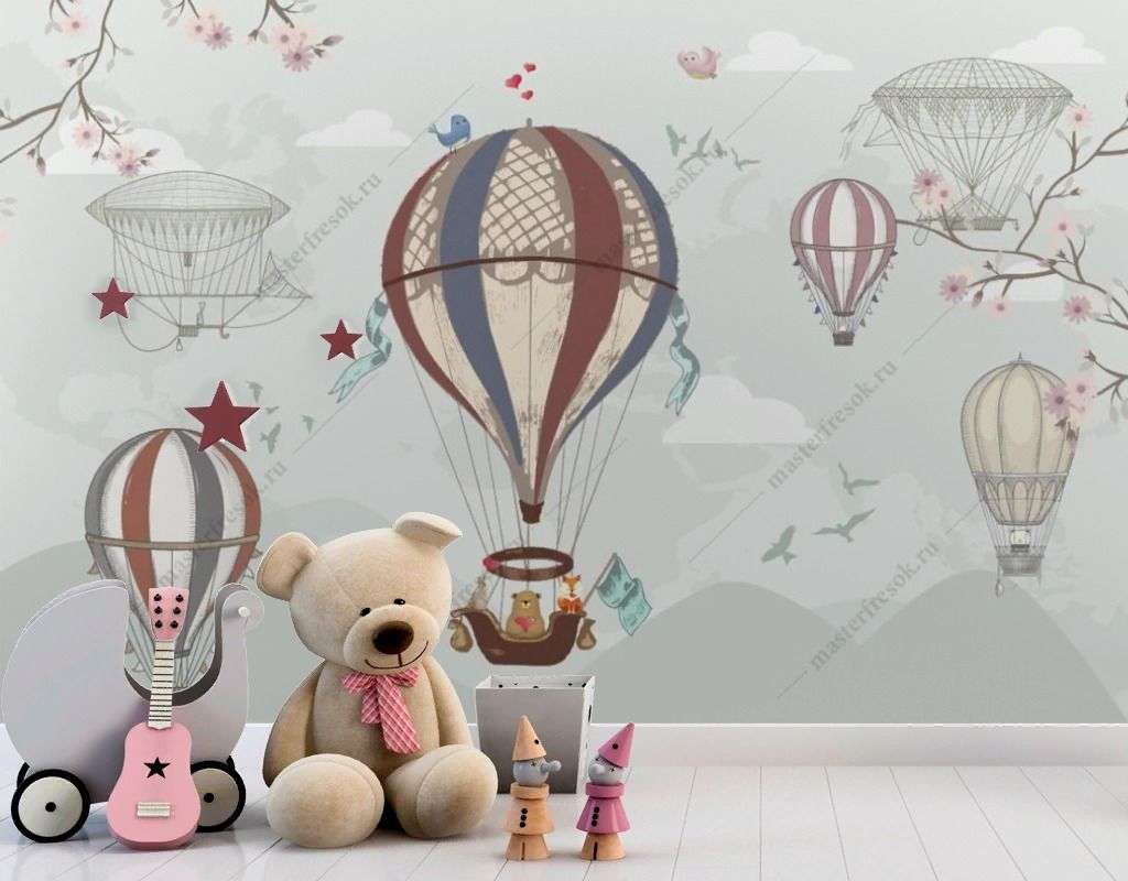 Фотообои в интерьере винтажные шары  14-626 фото