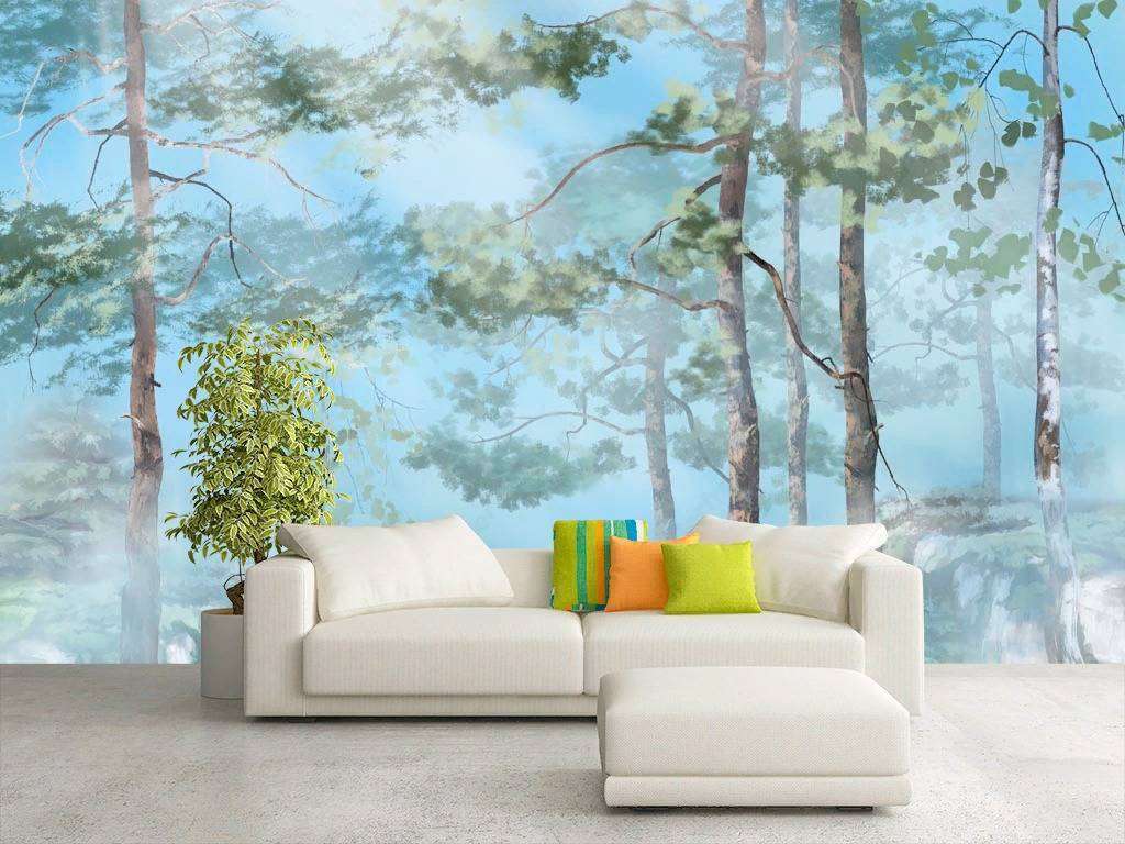 Фотообои в интерьере пейзаж суйбокуга  13-287 фото