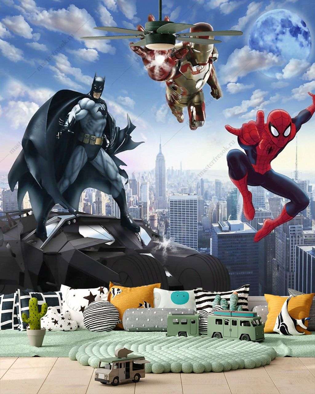 Фотообои в интерьере супергерои комиксов  14-321 фото