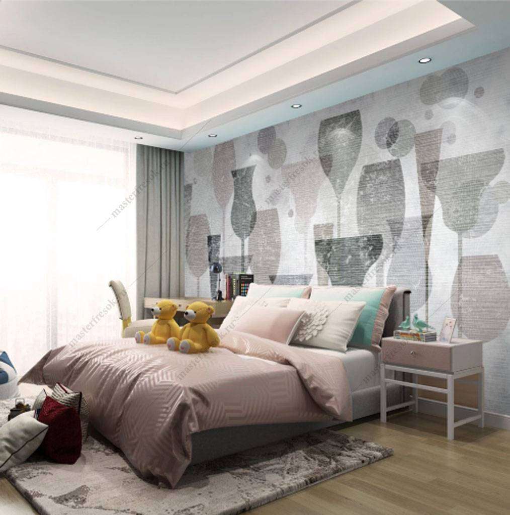 Фотообои в интерьере вино паттерн  15-858 фото