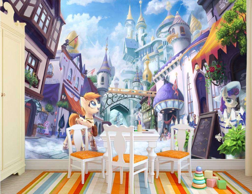 Фотообои в интерьере пони в городе  12-610 фото